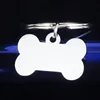 Dog Bone Tags keychain ring stainless steel solid high Quality bone pendant charm Custom Logo Tags Metal
