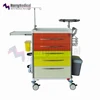 Metal Medical Crash Cart On Wheels and accessories