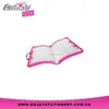 colorized transparent document bag with zipper
