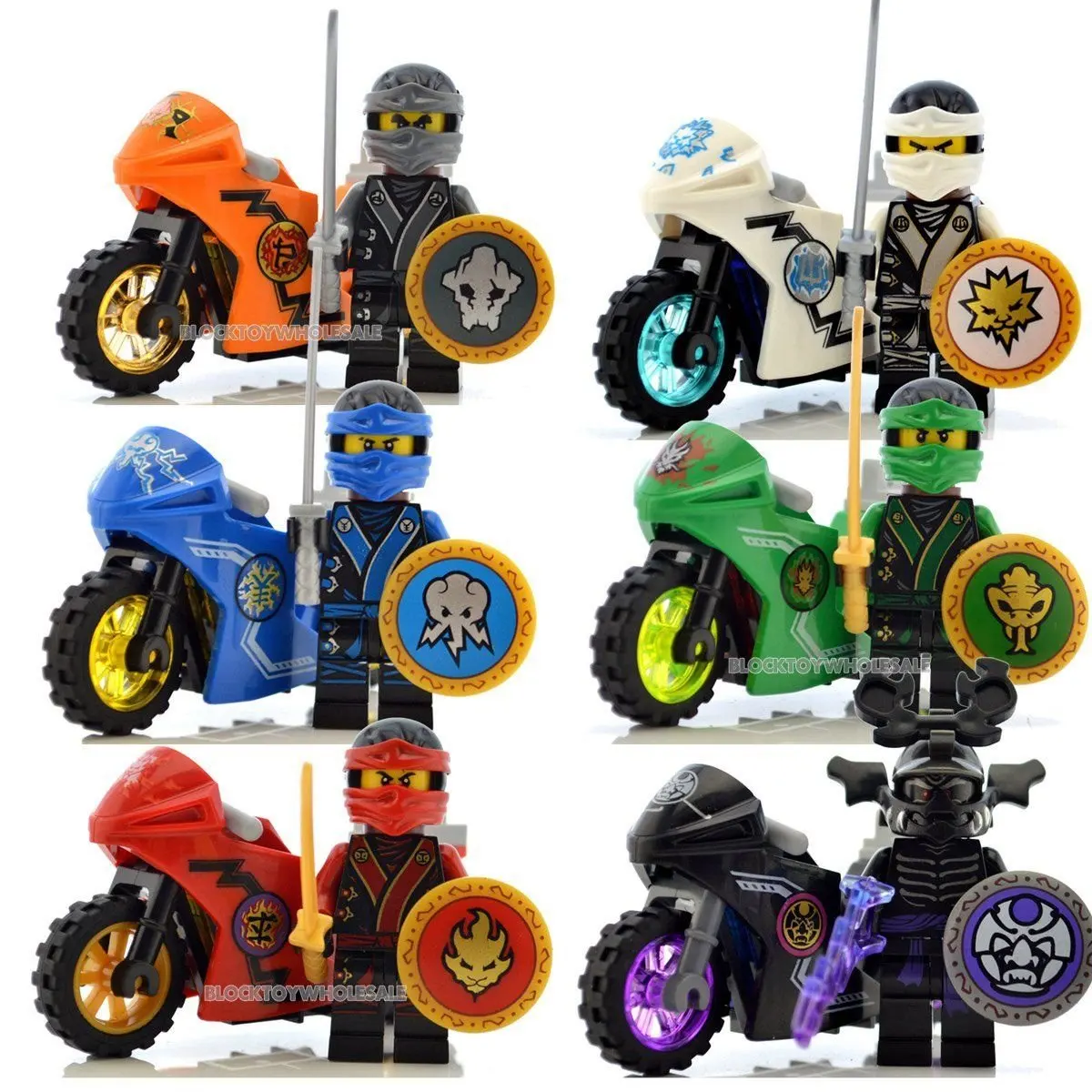 Buy Ninjago NINJA Lloyd Jay Nya Dogshank Doubloon 8 Minifigures ...