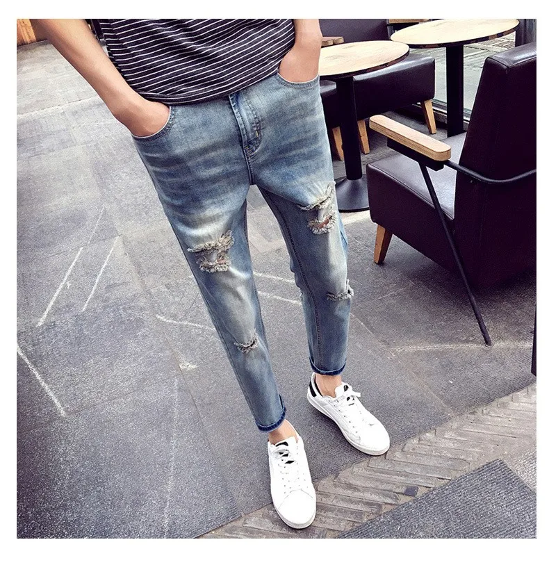 ripped knee joggers mens