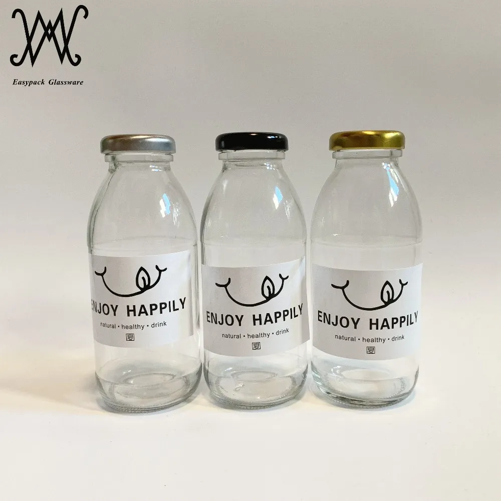 350ml Clear Glass Soft Drink Soda Water Bottle With Easy Open Pull Tap ...