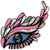 T shirt Women patch DIY sequins 19cm eye eyelash deal with it biker patches for clothing