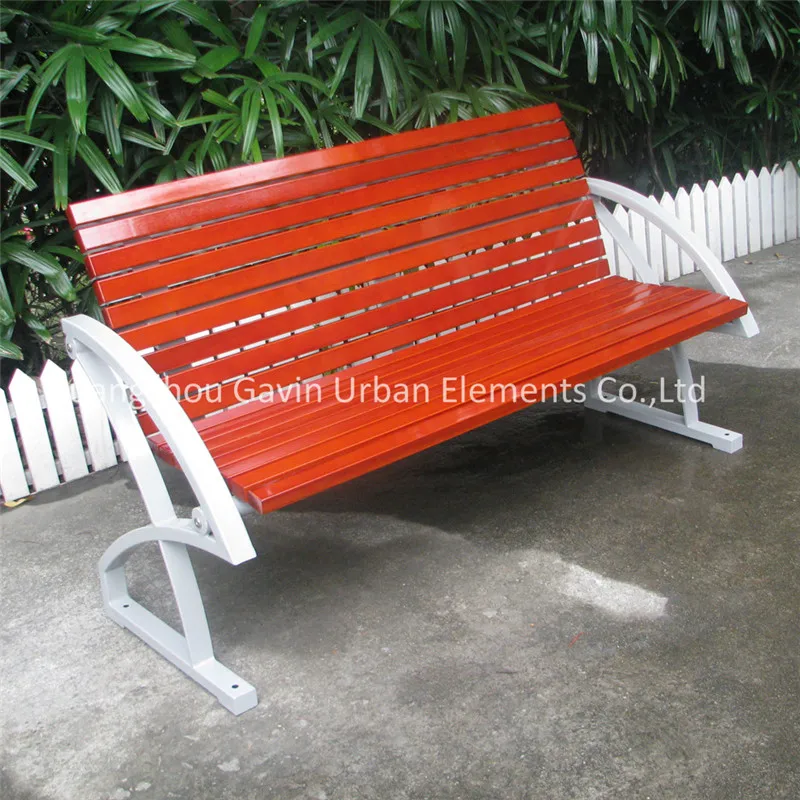 Metal exterior bench slats banco de parque de madeira-Bancos de Pátio