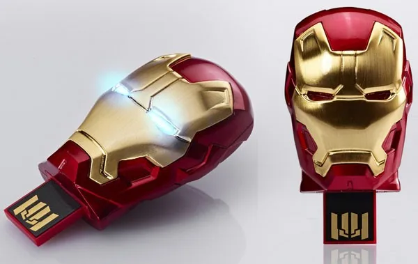 8GB Waterproof USB Flash Drives WeirdLand Metal Mask Iron Man USB Stick 