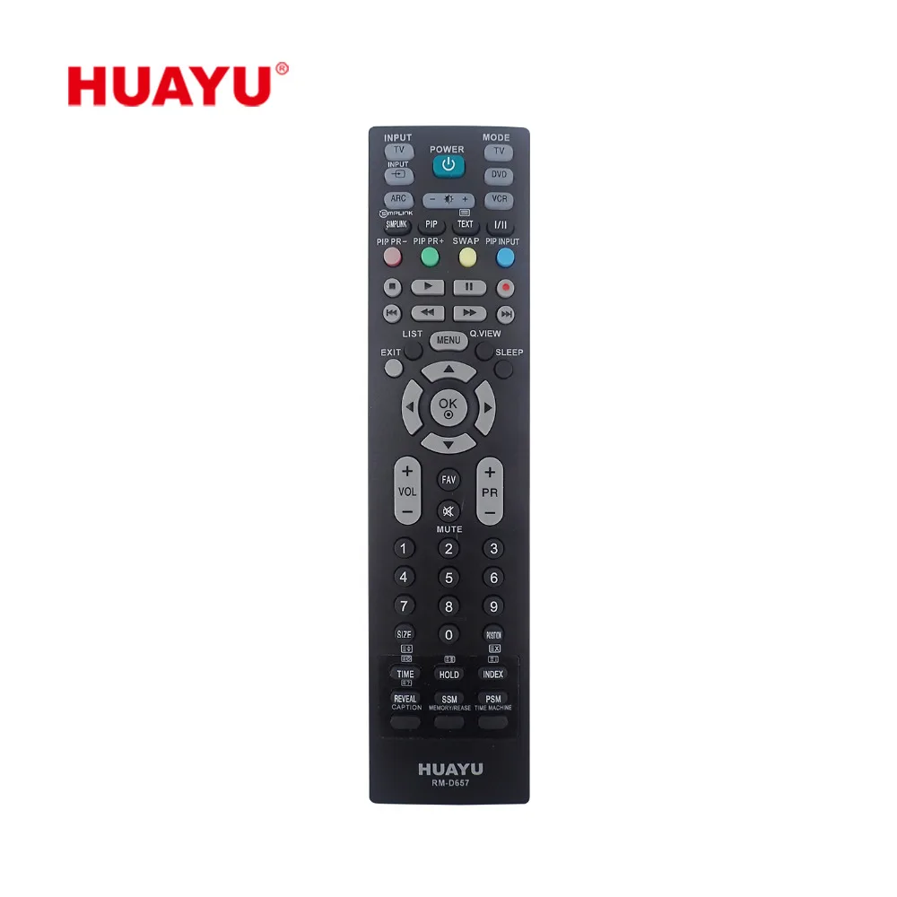 HUAYU TV Vervanging gebruik voor LG afstandsbediening met dezelfde functies als de originele afstandsbediening zwart D657