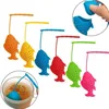 Cute Fish Shape Tea Infuser Silicone Strainers Tea Strainer Spice Herbal Infusor Filter Empty Tea Bags Diffuser