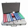 Hard silver OEM Wholesale Custom Aluminum 300 PCS Round Poker Chip Set Case/game cards box