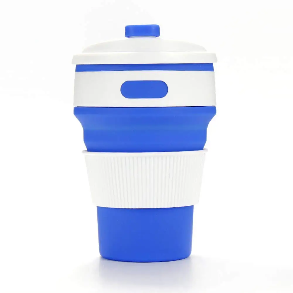 4 Pcs Collapsible Folding Silicone Cup With Lids in 4 Color 200 ML Drinking Cup,Portable Coffee Mug for Camping Hiking Picnic Travel