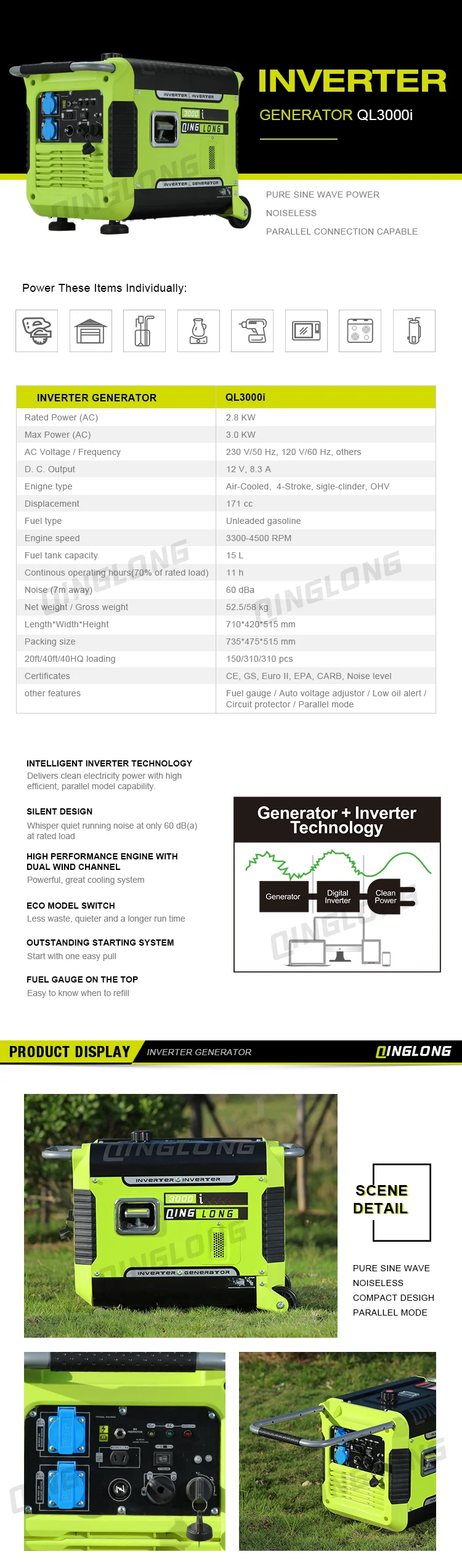 2.5kva gasoline generator