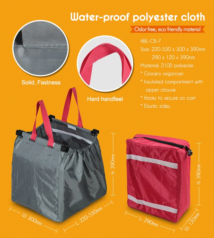 foldable reusable shopping cart bags