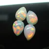 Pear cabochon white fire opal stones,Lab create fashion opal wholesale
