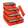 High Quality Portable Custom 4 pcs Travel Packing Cubes Organizer For Sale Can Folding