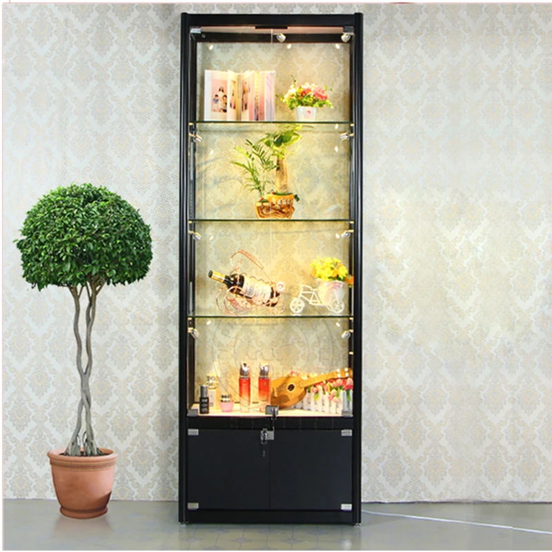 Glass Display Cabinet With Led Lights Wine Cabinet Glass Cabinet