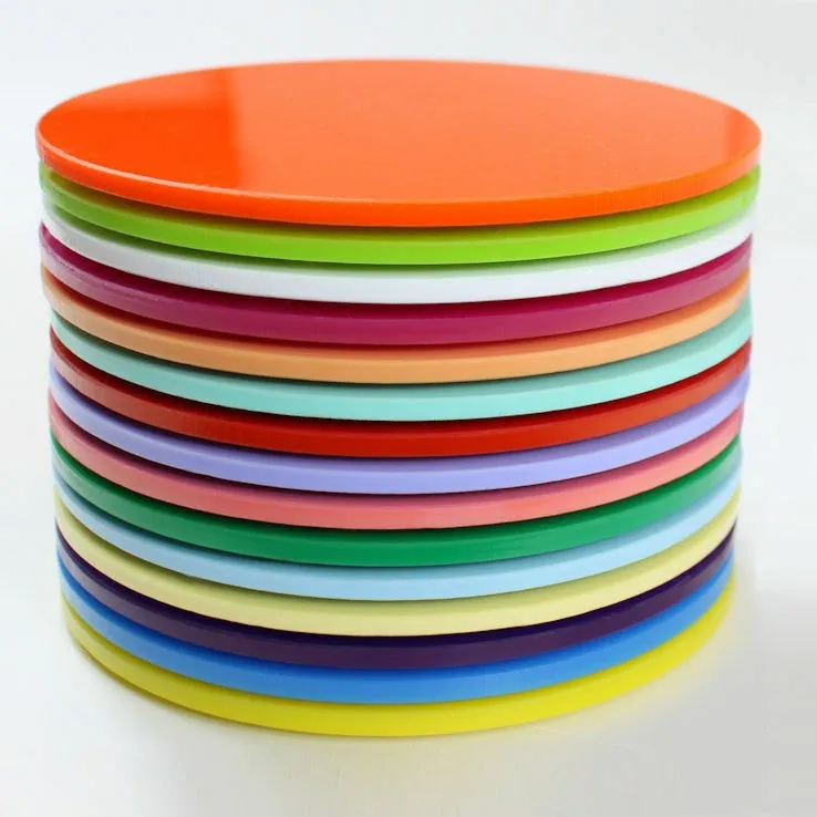 pastel acrylic discs 20mm 30mm 40mm