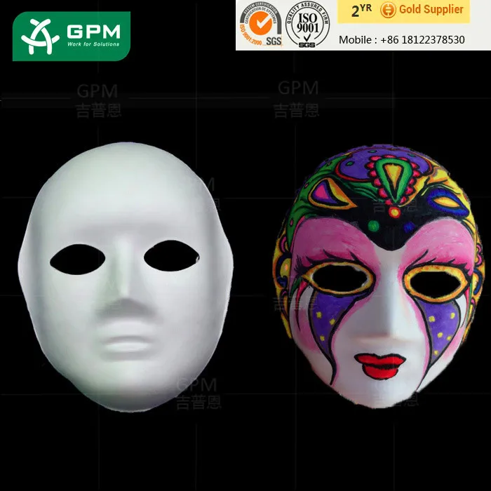 High Quality Recycled Paper Pulp Face Halloween Party Mask Buy Party