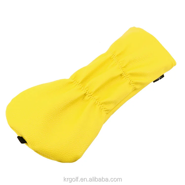 Hot Sale Golf Headcovers Yellow Pu Leather Golf Clubs Headcover Driver