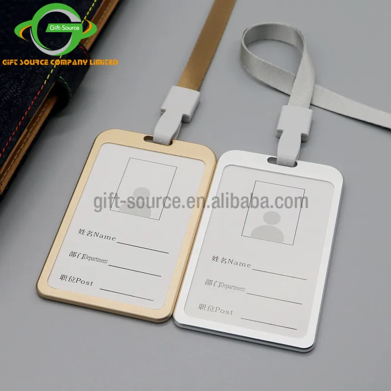 Fashion Metal Business Id Card Holder With Lanyard Buy Metal Business