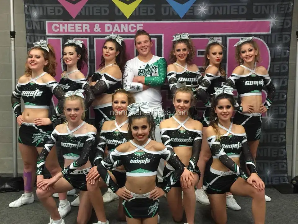 Youth Mesh Cheer Uniforms,Skorts Cheerleading Uniforms Wholesale White