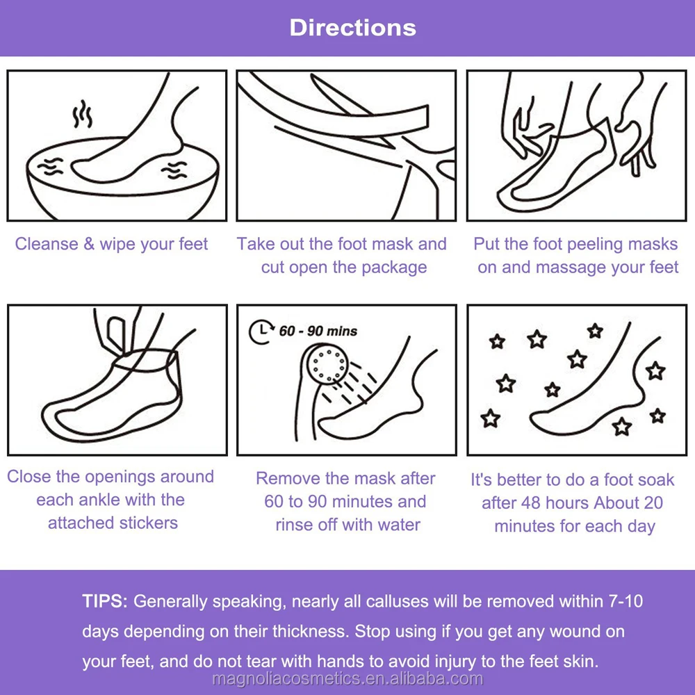 2017 Hot Sale Moisturizing Foot Mask Foot Peeling Off Exfoliating Mask