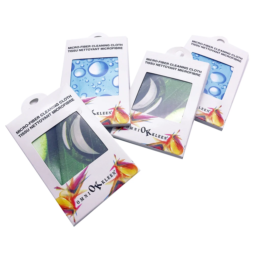 Wholesale custom different size multifunction digital printing cell phone cleaning cloth with package\n