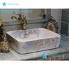 China Supplier ceramic art bathroom counter top wash basin cabinet