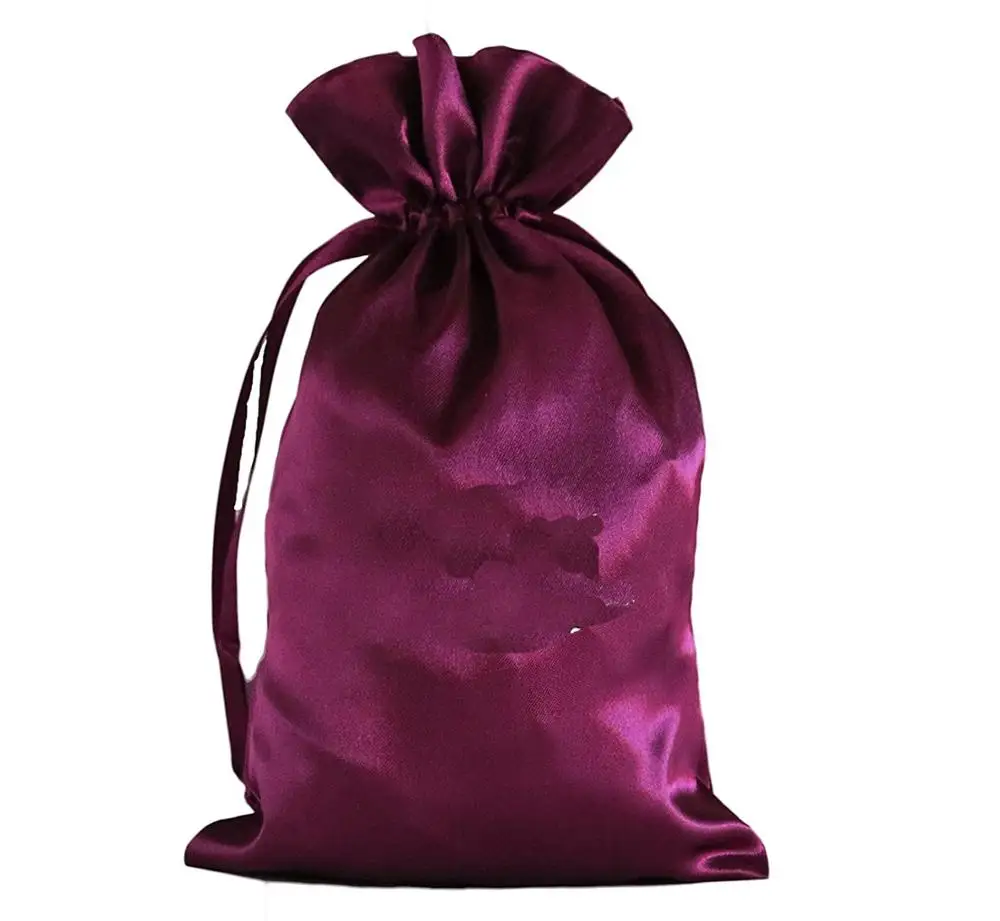 Diffe Colors Satin Bundles Bags Silk Hair Extension Drawstring Satin Bundles Bags Silk Hair Extension