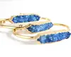 Blue druzy raw stone raw stone bracelet