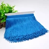 Wholesale High Quality 15CM Blue Color Polyester Fringe Trim for Dresses