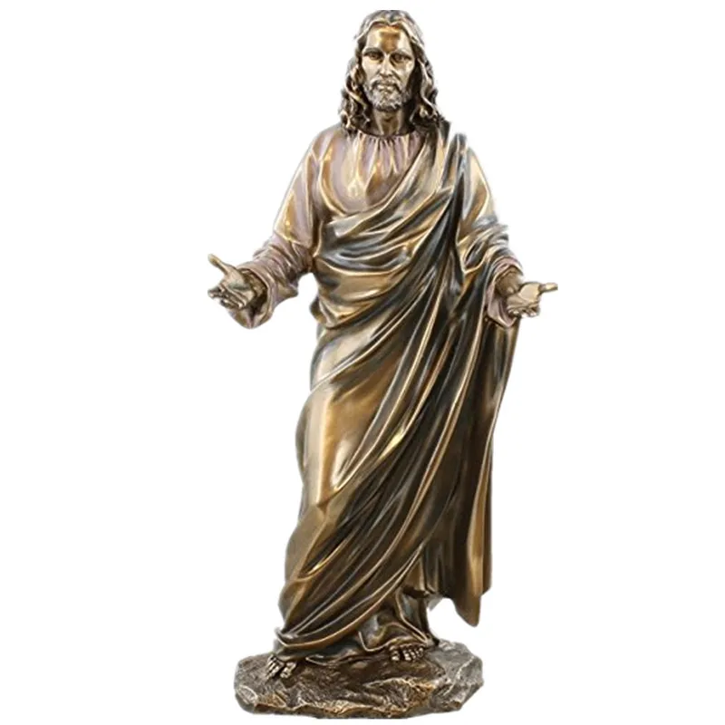 Antique Large Bronze Jesus Statue On The Cross For Home Decoration ...