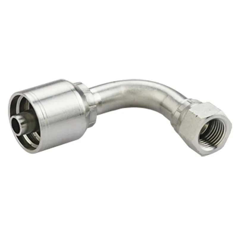 One Piece Crimping Hydraulic Hose Fittings Bsp Jic Metric Threaded