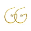 Star Long 585 10K 14K 22K 24K Filled Solid Gold Plated Stud Earring Hook