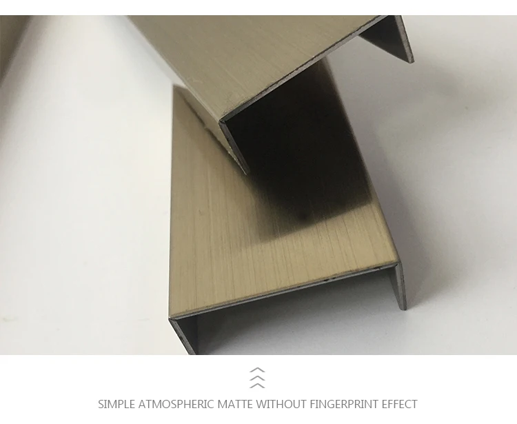 Wholesale Hotel Mirror Golden Stainless Steel T Shaped Tile Trim