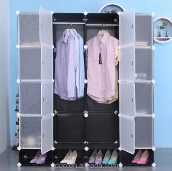 Storage For Clothing Free Standing Wardrobe Interlocking 20 Storage For Clothing Free Standing Wardrobe Interlocking 20 Cubes Black Color Wardrobes Fh