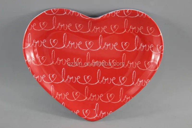 Valentine's day Melamine heart-shaped Plate