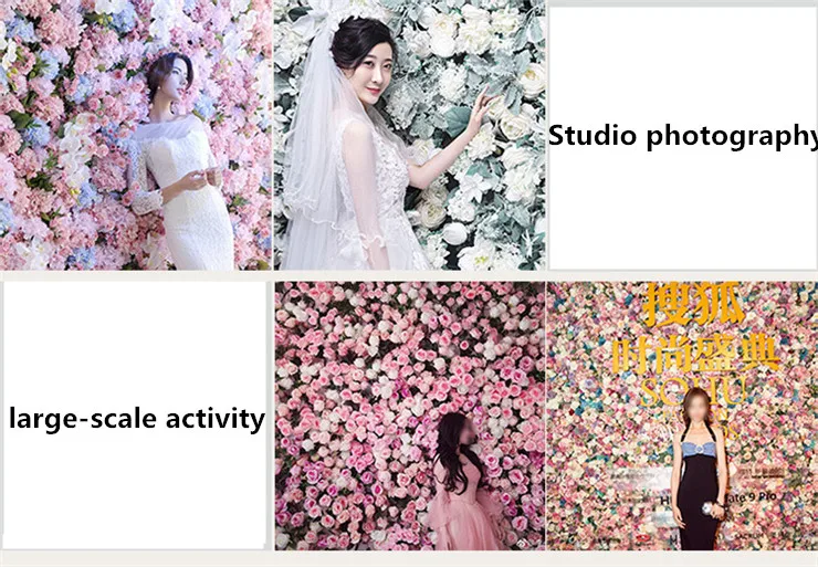 Factory wholesale peony silk flower wall for wedding