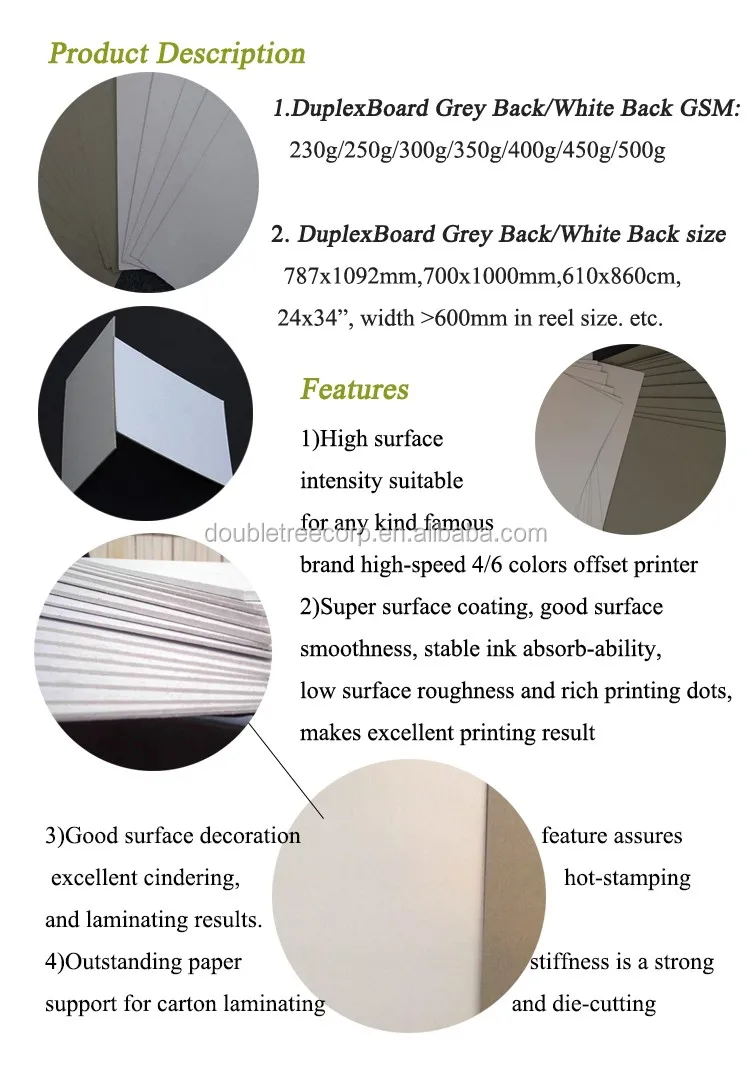 400g Duplex Board With White Back Buy Duplex Board,Duplex Board With