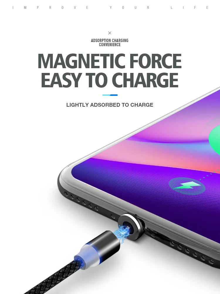 wholesale long connector micro usb cable 2.4a fast charging magnetic usb cable - ANKUX.COM