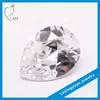 Synthetic clear white pear shape cz gems