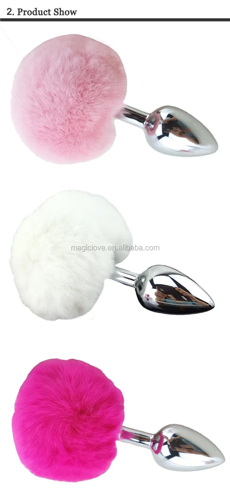 Various Colors Cute Rabbit Tail Anal Plug Tail Metal Butt Plug Anal Sex Toys For Woman Adult Sex 