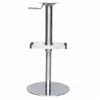 Scratch Resistant Flat Bottom Brushed Stainless Steel Bar Stool With Square Footrest