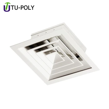 Thermostat Aluminium 4 Way Supply Square Hvac Air Conditioning Ceiling Air Diffuser Buy Air Diffuser Square Air Diffuser Supply Air Diffuser Product