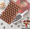 Silicone Bakeware Coffee Beans Chocolate Candy Ice Cube Cake Mould