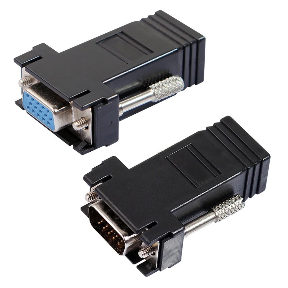 Vga Extender Female/male To Lan Cat5 Cat5e/6 Rj45 Female