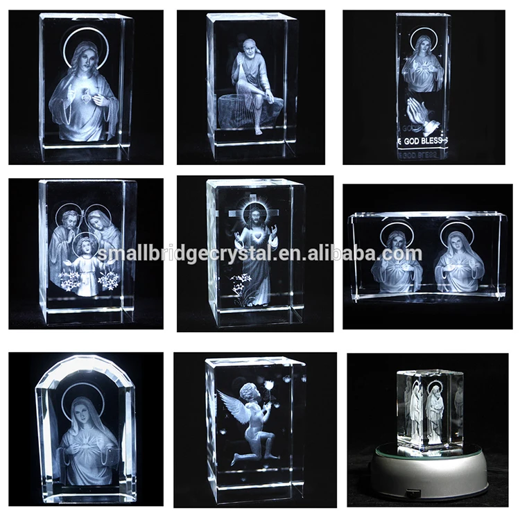 product custom logo 3d crystal laser engraved cube-21