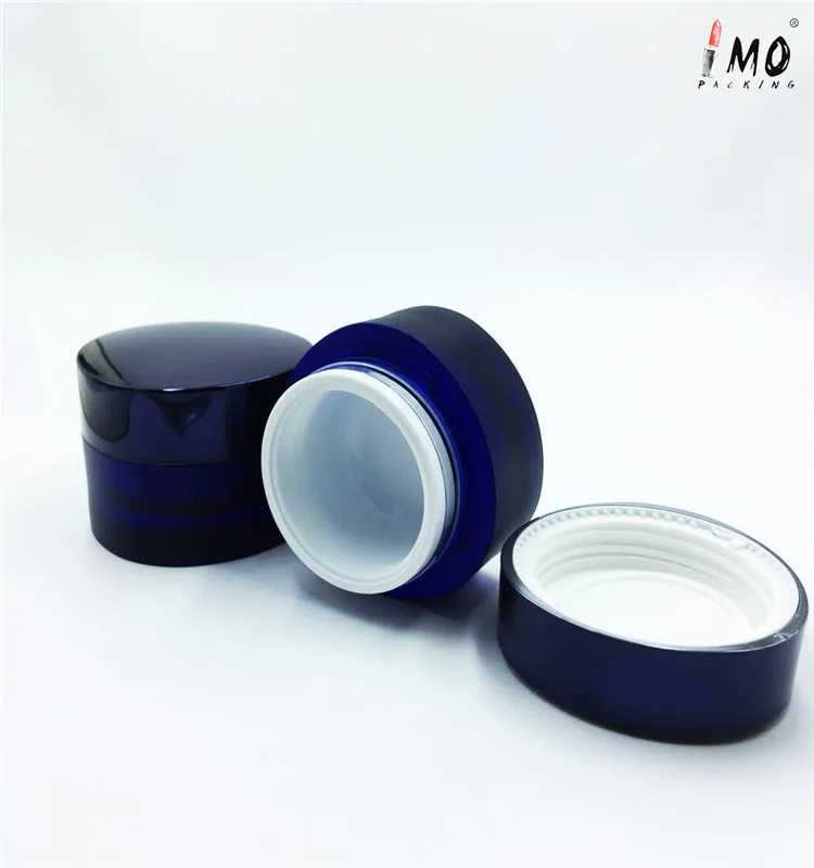 Download 50g Triangle Shape Luxury Matte Blue Cream Jar Acrylic ...