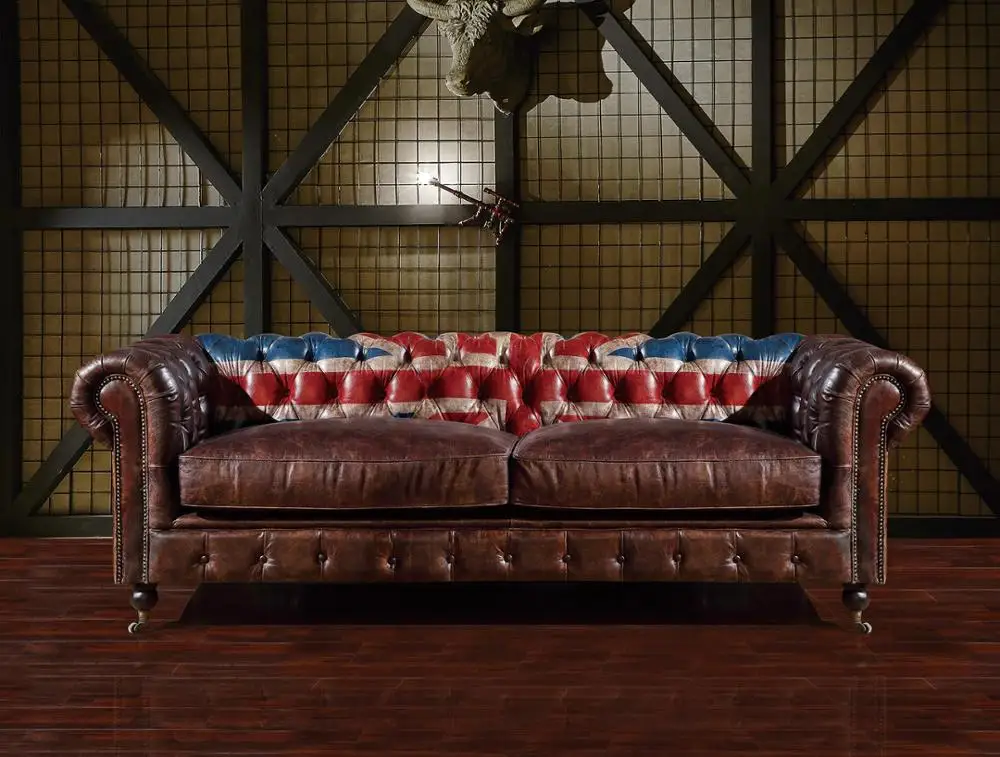 union rustic shelli leather sofa