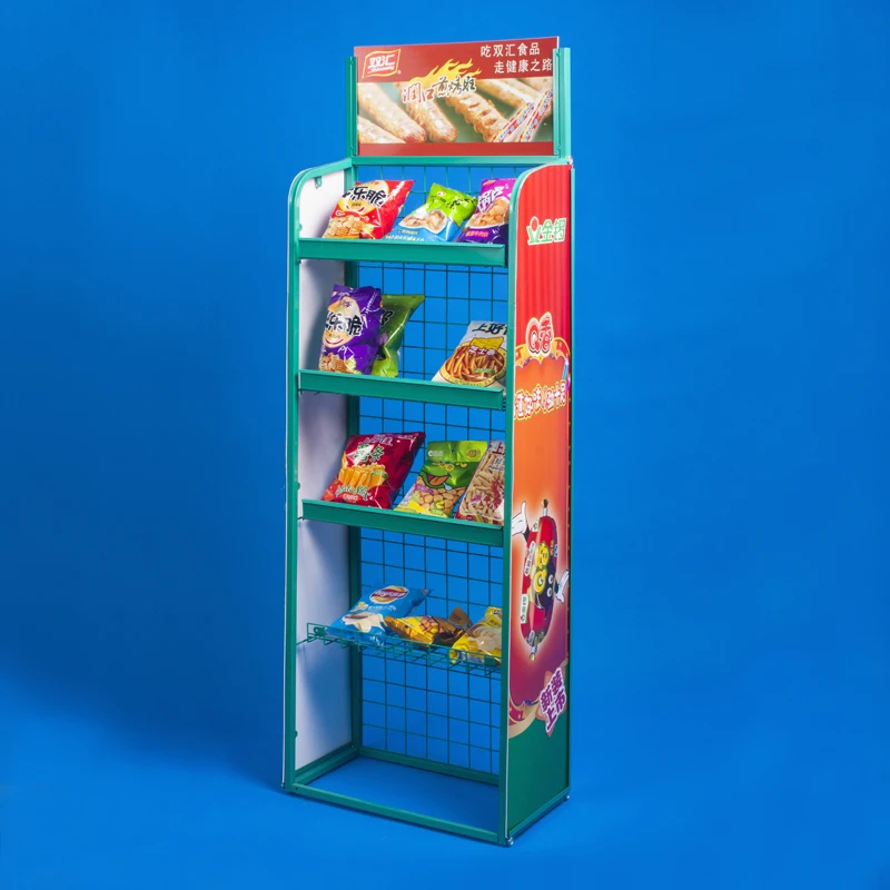 Point Of Sales Retail Store Exposition Rack Floor Stand Adjustable