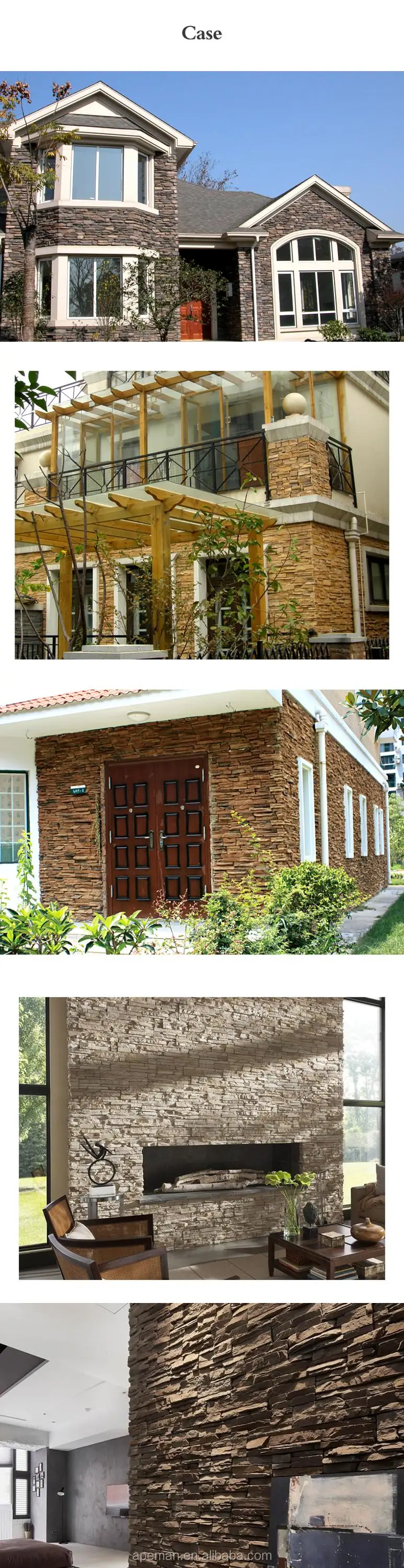Decoración De Pared Interior Y Exterior,Panel De Piedra Para Repisa