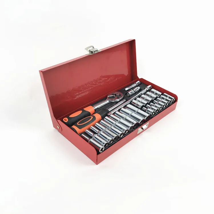 manufacturer produce specialized 27PCS kraft Socket Tools Set & 1/4" Metric wrenches Hand Screwdriver tool Set